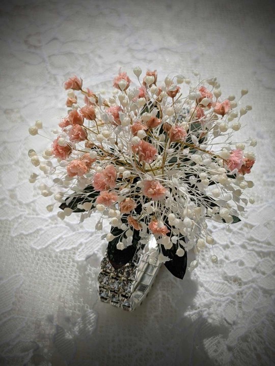 Bracelet de mariée bohème chic en fleurs éternelles