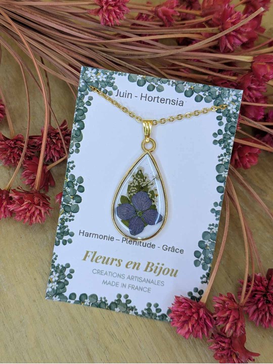 Collier fleur mois de naissance JUIN