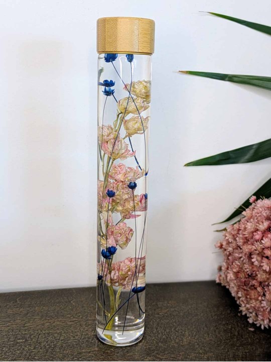 Fleur immergée bleue rose Fleur immergée bleue rose