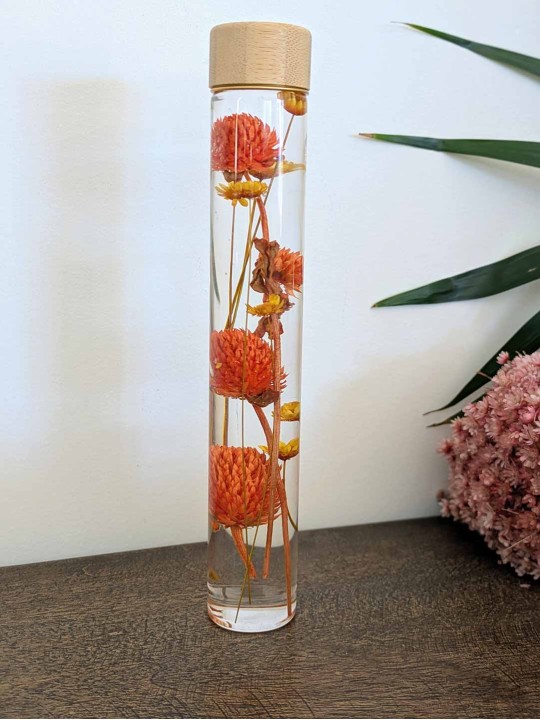 Fleur immergée orange / jaune