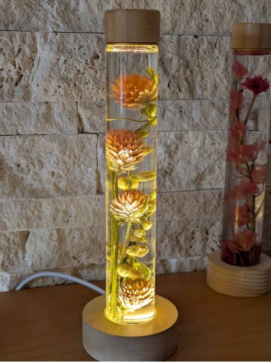 Fleur immergée rose