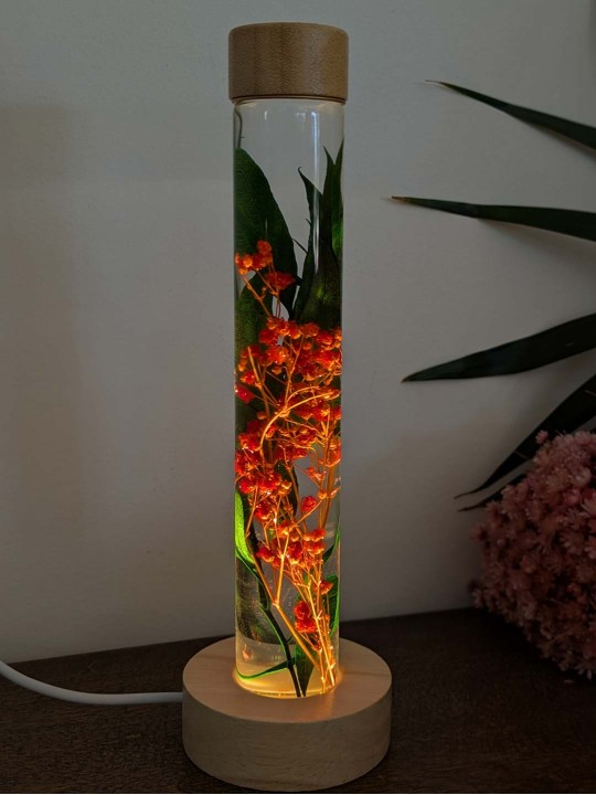 Fleur immergée rouge vert Fleur immergée rouge vert