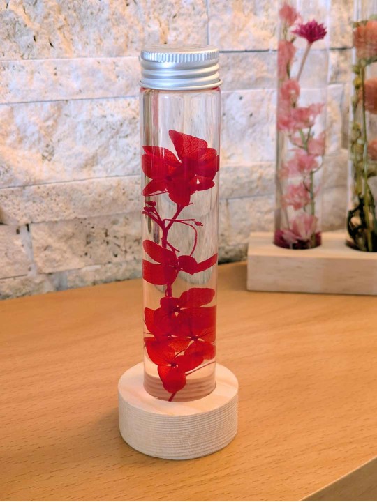 Fleur immergée rouge