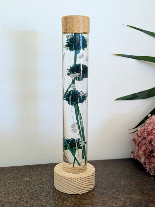 Fleur immergée turquoise / blanche