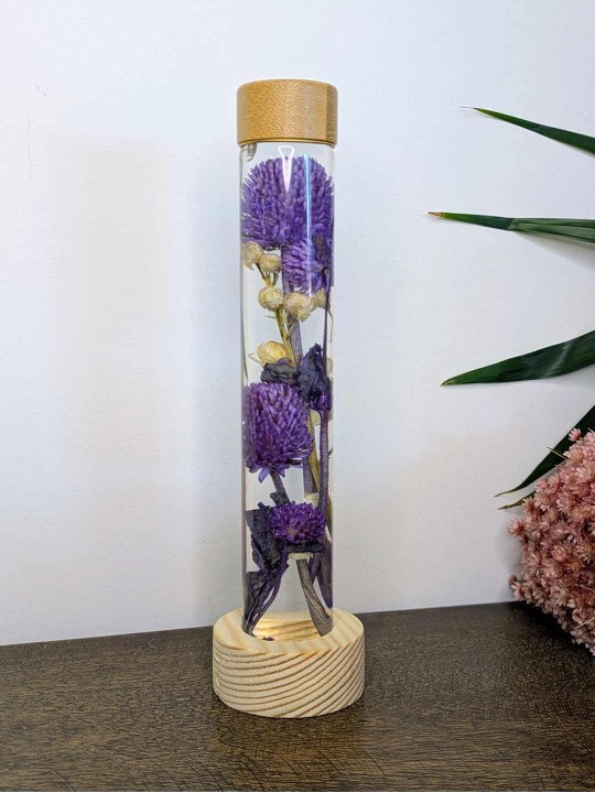 Fleur immergée violette beige Fleur immergée violette beige