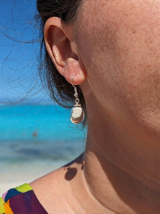 Boucles d'oreille en sable - îles de Hawaii