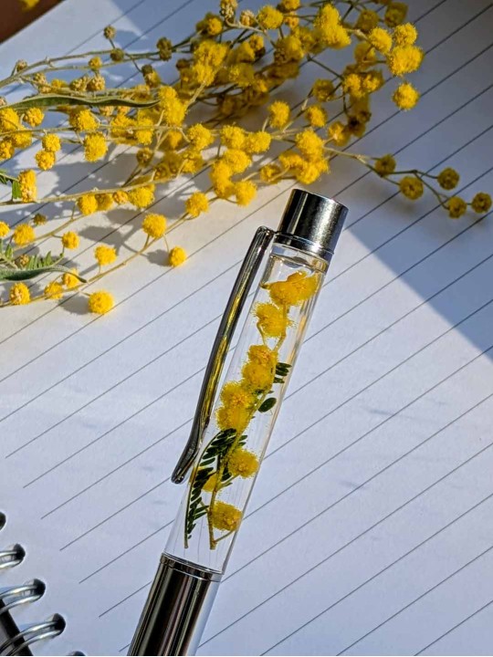 Stylo fleur immergée mimosa