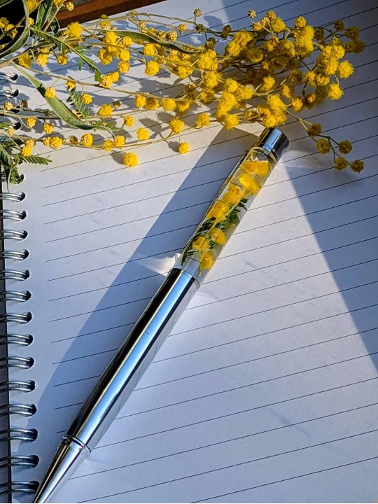 Stylo fleur immergée mimosa